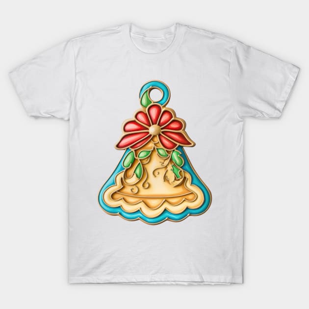 Gingerbread Bell T-Shirt by Chromatic Fusion Studio